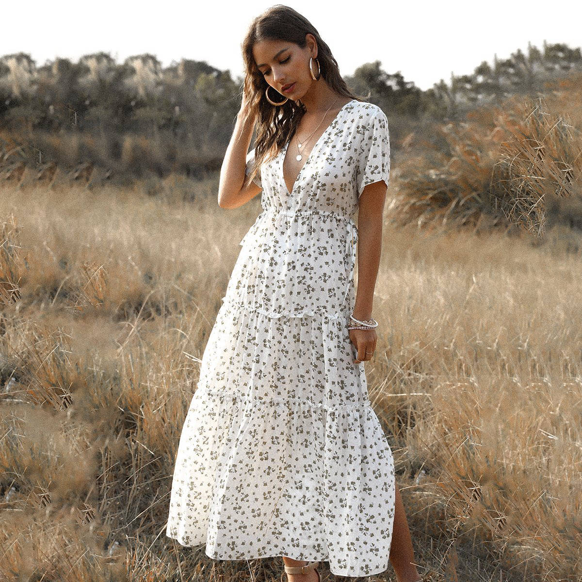 Vestido Blanco Largo Chic - Bohemio | Tienda