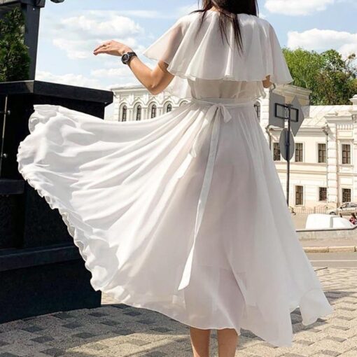 blanca elegante vestido de bohemia 510