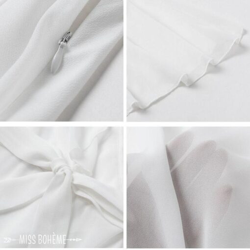 blanca elegante vestido de bohemia 780