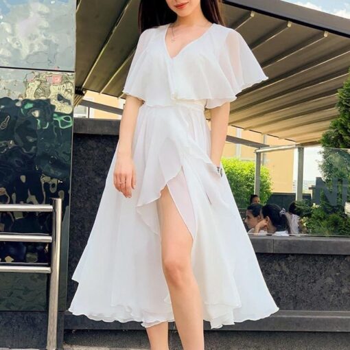 blanca elegante vestido de bohemia 983
