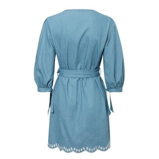 bohemia del vestido azul corto 179