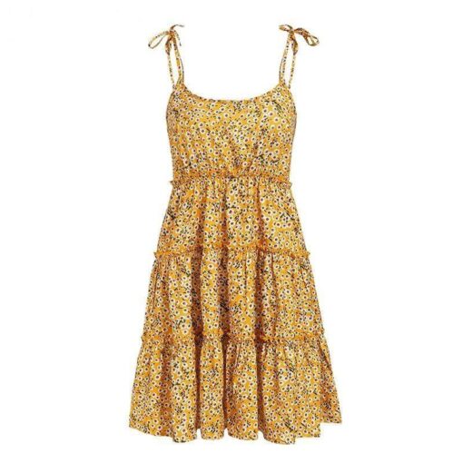 Bohemia del vestido corto amarillo y Fleurie - S