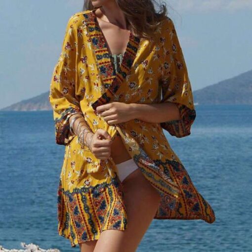 hippie vestido kimono 163