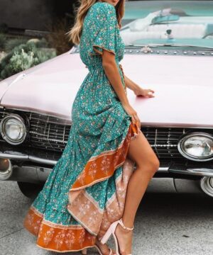 Hippie vestido largo boho