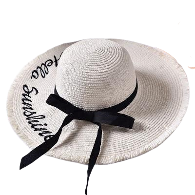 Sombrero de look bohemio - Blanco, Blanca