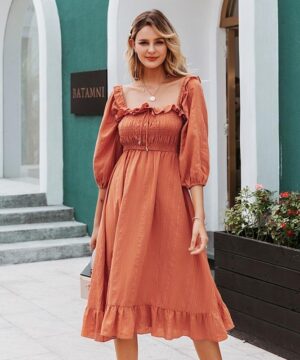Vestido de Bohemia de naranja - S