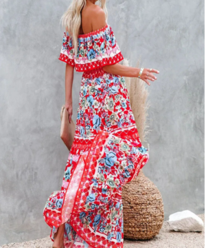 Vestido Hippie Largo Boho Floral